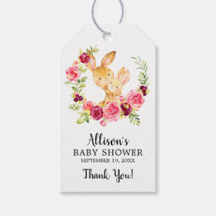 Étiquettes-cadeau Balise Cadeau Favour pour maman et bébé lapin Douc