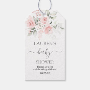 Étiquettes-cadeau Balise cadeau fille Baby shower rose pâle