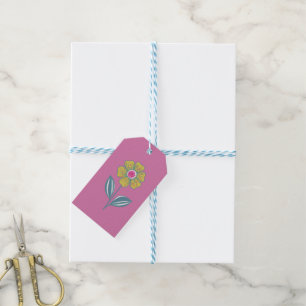 Étiquettes-cadeau Balise cadeau Fleur Folklore