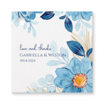 Balise cadeau Fleurs de marguerite bleue