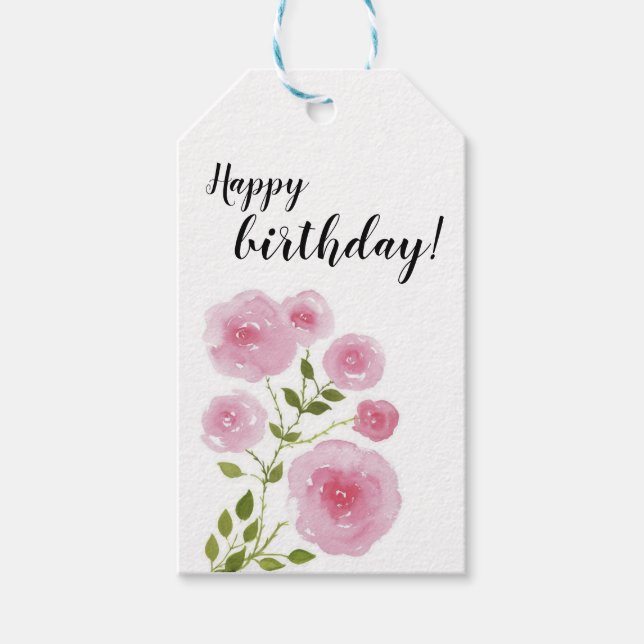 Étiquettes-cadeau Balise cadeau florale (Devant)