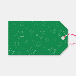 Étiquettes-cadeau Balise cadeau Green Stars