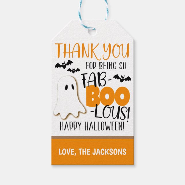Étiquettes-cadeau Balise cadeau Halloween (Devant)