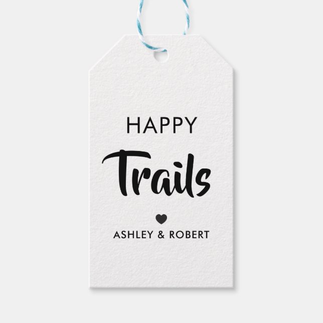 Étiquettes-cadeau Balise cadeau Happy Trails, Balise de mixage Nut & (Devant)
