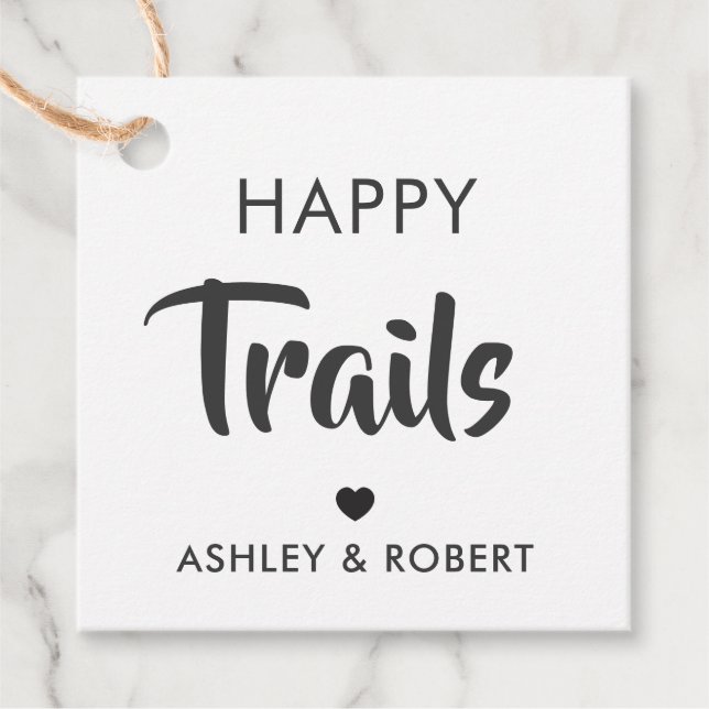 Étiquettes Cadeau Balise cadeau Happy Trails, Balise de mixage Nut & (Devant)