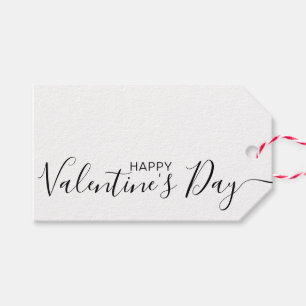 Étiquettes-cadeau Balise cadeau Heureuse Sainte-Valentin noir blanc 