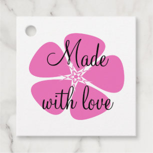 Étiquettes Cadeau Balise Cadeau Jolie Fleur Rose Fabriquée Avec Amou