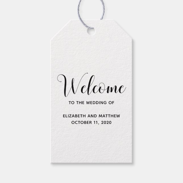 Étiquettes-cadeau Balise cadeau Kraft de bienvenue. Mariage rustique (Devant)