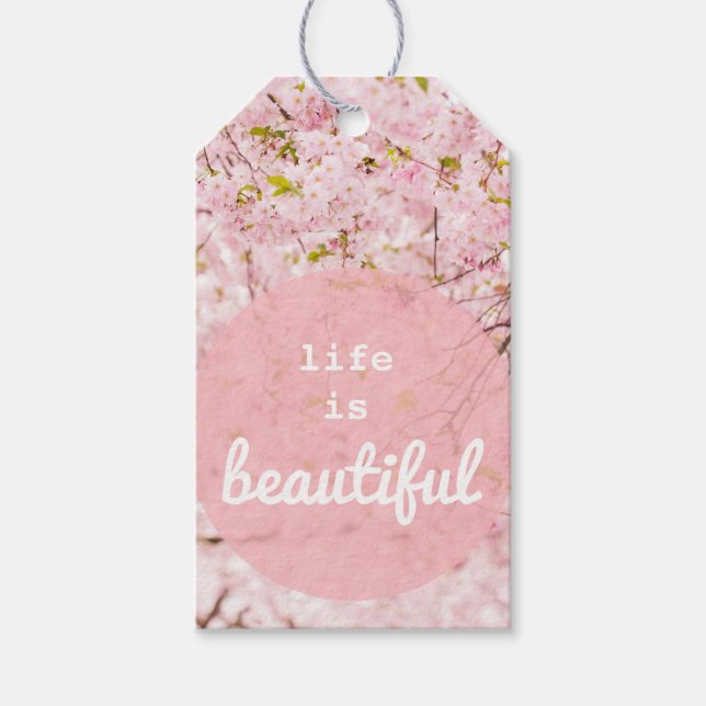 Étiquettes-cadeau Balise Cadeau La Vie Est Belle (Devant)