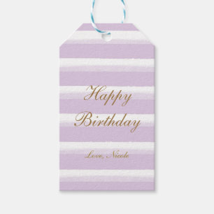 Étiquettes-cadeau Balise cadeau Lavender Pastel Purple Watercolor St