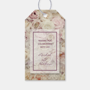 Étiquettes-cadeau Balise cadeau Lit des Faveurs de mariage Roses