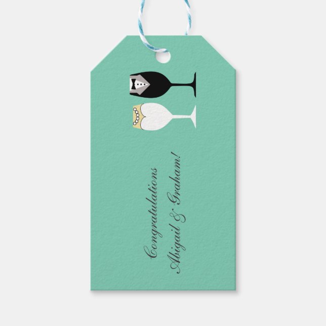 Étiquettes-cadeau Balise cadeau mariage (Devant)
