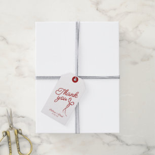 Étiquettes-cadeau Balise cadeau Mariage de la corbeille à main rouge