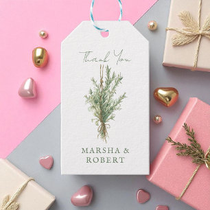 Étiquettes-cadeau Balise cadeau Mariage rustique Rosemary Pays Franç