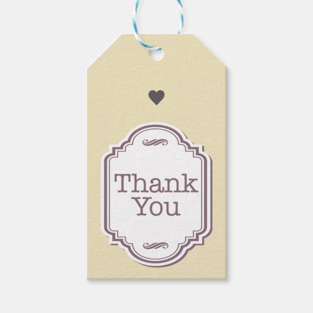 Étiquettes-cadeau Balise cadeau Merci (Devant)