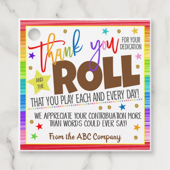 Étiquettes Cadeau Balise cadeau Merci (Devant)