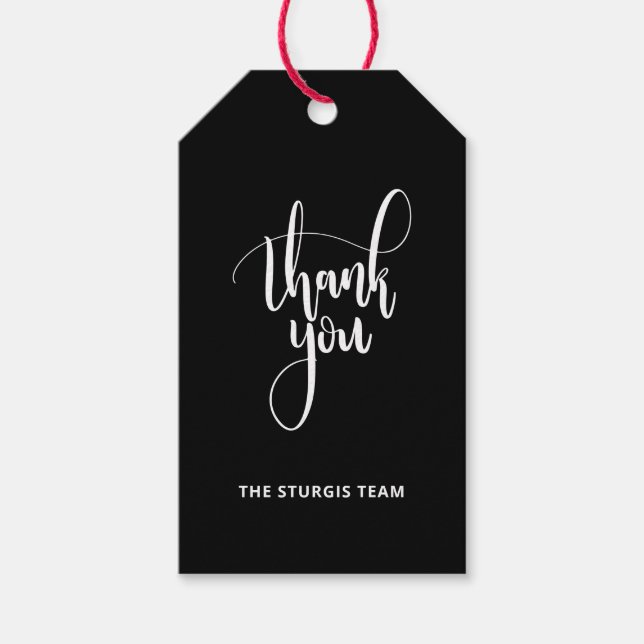 Étiquettes-cadeau Balise Cadeau Merci Customisée Avec Votre Nom (Devant)
