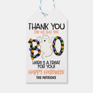 Étiquettes-cadeau Balise cadeau Merci Halloween