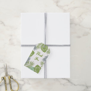 Étiquettes-cadeau Balise cadeau Merci pour design plante de premier