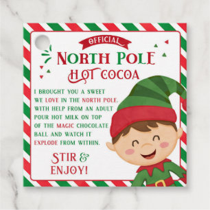 Étiquettes Cadeau Balise cadeau Noël Hot Chocolate bombe pour enfant