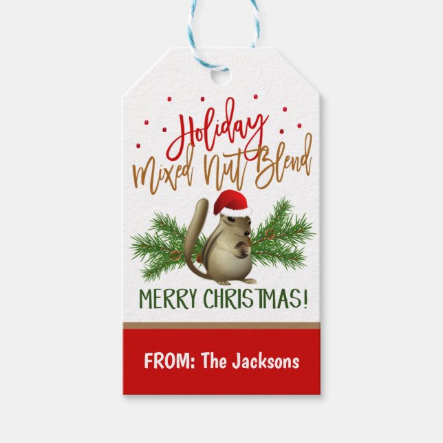 Étiquettes-cadeau Balise cadeau Noix épicées de Noël (Devant)