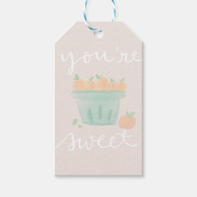 Étiquettes-cadeau Balise cadeau Peachy (Devant)