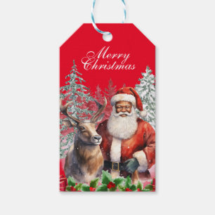Étiquettes-cadeau Balise cadeau Père Noël d'Afrique