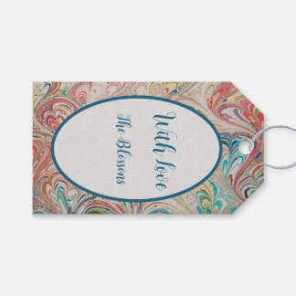 Étiquettes-cadeau Balise cadeau personnalisé en papier marbré