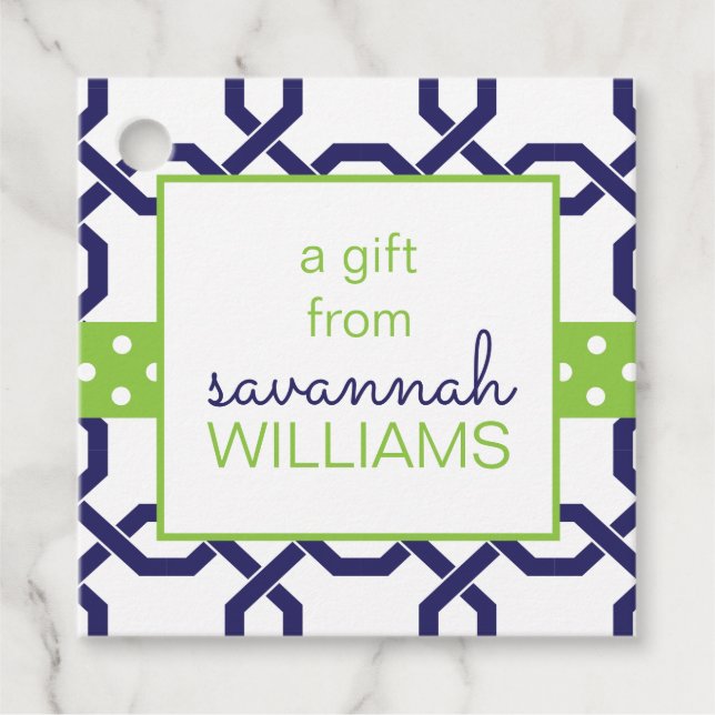 Étiquettes Cadeau Balise Cadeau personnalisé treillis et graine ou F (Devant)