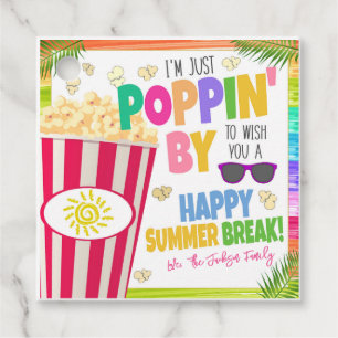 Étiquettes Cadeau Balise Cadeau Popcorn