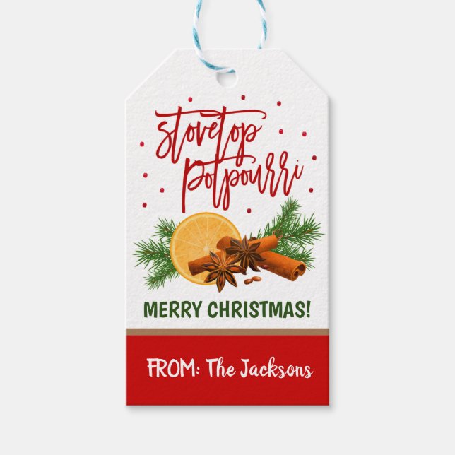 Étiquettes-cadeau Balise cadeau Potpourri Stovetop (Devant)
