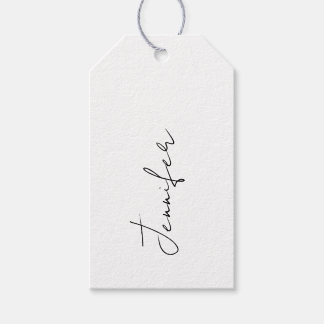 Étiquettes-cadeau Balise cadeau pour une Fête des mariées avec nom. (Devant)