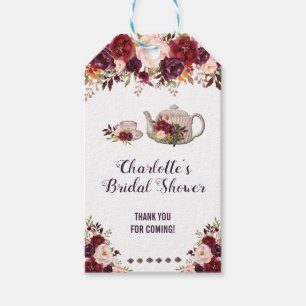 Étiquettes-cadeau Balise cadeau Rustique Floral Bridal Tea Party Fav