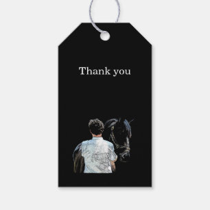 Étiquettes-cadeau Balise Cadeau Sombre pour Cheval