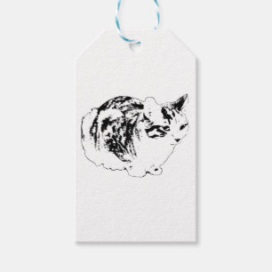 Étiquettes-cadeau Balise Cadeau Tabby, Finition Joyeuse