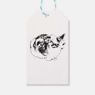 Étiquettes-cadeau Balise Cadeau Tabby, Finition Joyeuse