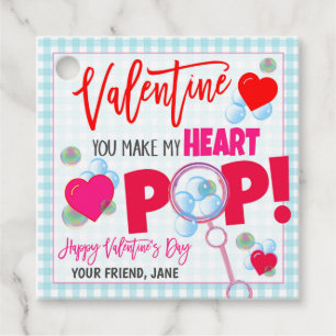 Étiquettes Cadeau Balise cadeau Valentine Bubble