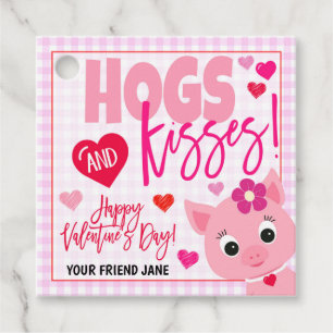 Étiquettes Cadeau Balise cadeau Valentine Hogs and Kisses