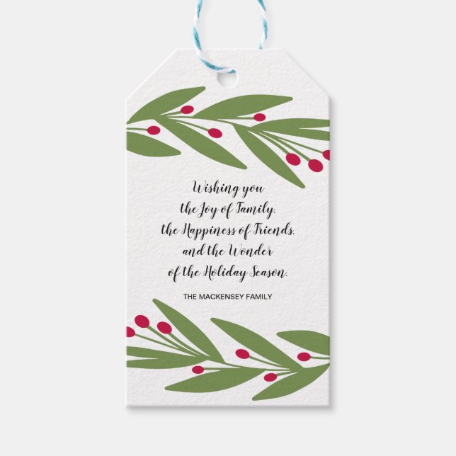 Étiquettes-cadeau Balise cadeau Wonder of the Holiday Season (Devant)