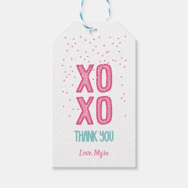 Étiquettes-cadeau Balise cadeau XOXO (Devant)