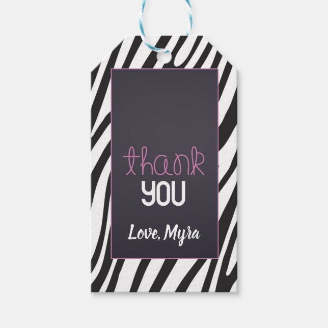 Étiquettes-cadeau Balise Cadeau Zebra (Devant)