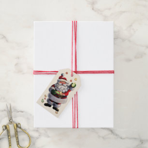 Étiquettes-cadeau Balise cadeaux de Noël Cookies Père Noël