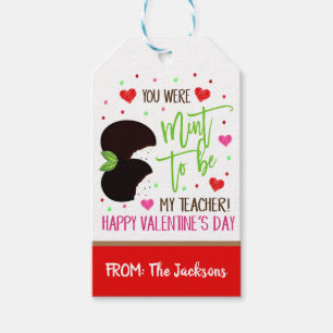 Étiquettes-cadeau Balise cadeaux de Saint-Valentin-Mint-Cookie