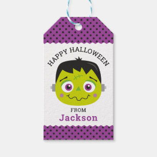 Étiquettes-cadeau Balise cadeaux Halloween Monster personnalisée