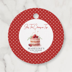 Étiquettes Cadeau Balise Cherry on Top Baby shower Favor