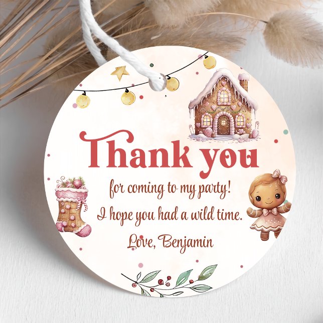 Étiquettes Cadeau Balise Cookie rose Noël Fête d'anniversaire Favori (Créateur téléchargé)