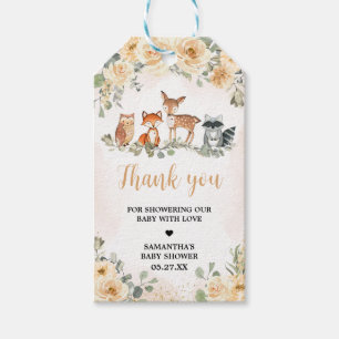 Étiquettes-cadeau Balise de Baby shower Favoriser les animaux de boi