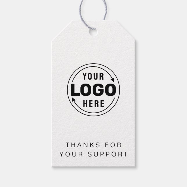 Étiquettes-cadeau Balise de blocage de prix d'entreprise modifiable (Devant)