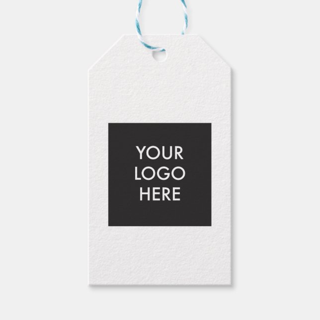 Étiquettes-cadeau Balise de blocage du logo personnalisé, marketing  (Devant)