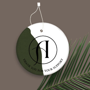 Étiquettes Cadeau Balise de blocage minimaliste du logo rond